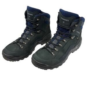 Lowa Hiking Boots Mens Size 11.5W Wide Renegade GTX Mid Gray Goretex Waterproof